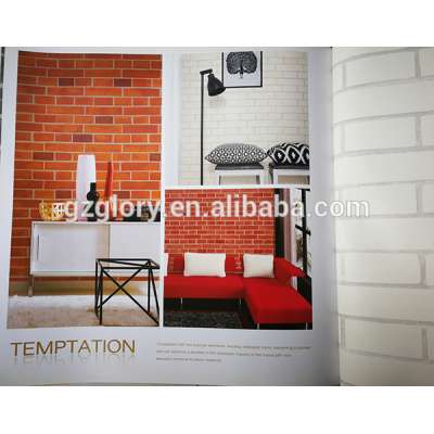 Glory 3d brick modern wallpaper made in China manufacturer