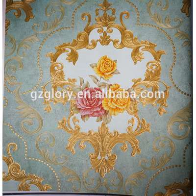 Glory decorative flower wallpaper sale for home and hotel decoration